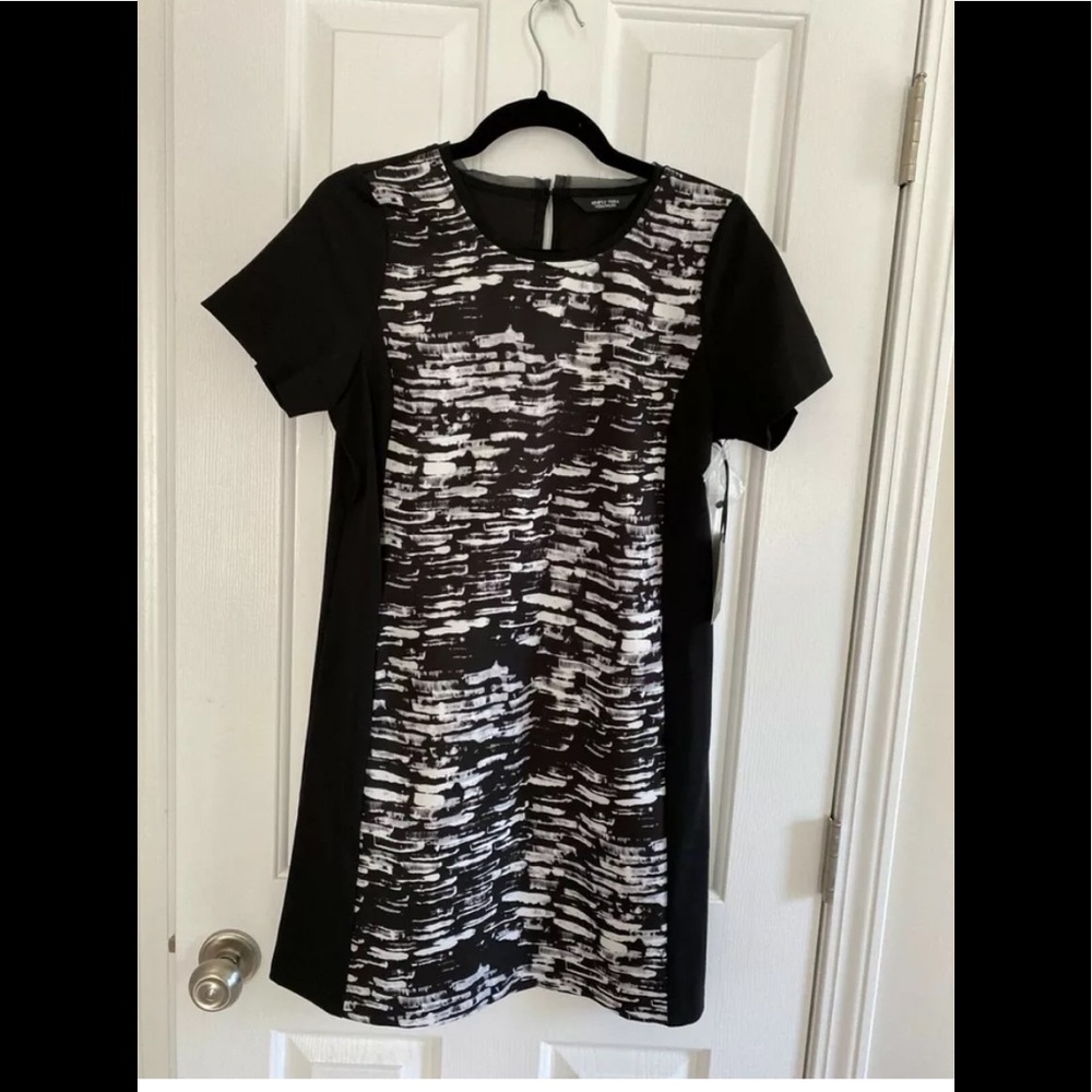 Vera Wang Small Placement Print Dress Mystical Amethyst